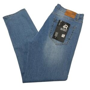 Refinery Republic Denim Slim Leg Stretch‎ Jeans Light Wash Blue Mens 38x32